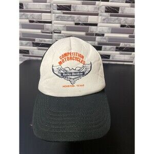 Vintage Trucker Hat - Harley Davidson Competition Motorcycles - Snapback